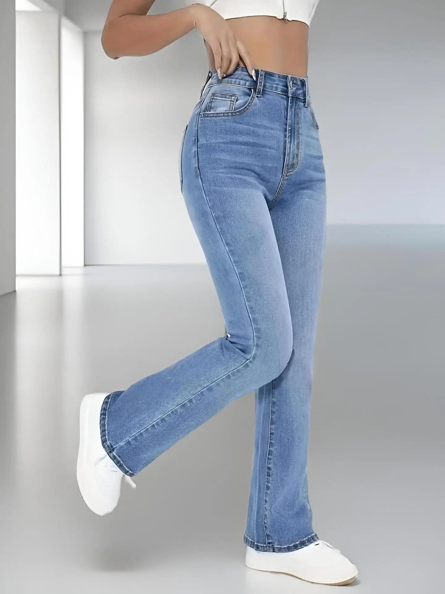 Women's High Waist Slim Fitted Jeans