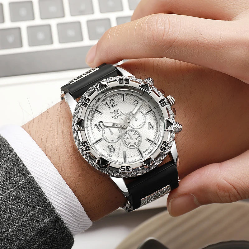 Men's Silicone Strap Wrist Watch