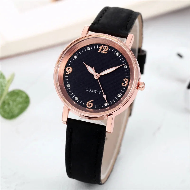 Women's Suede Wrist Watch