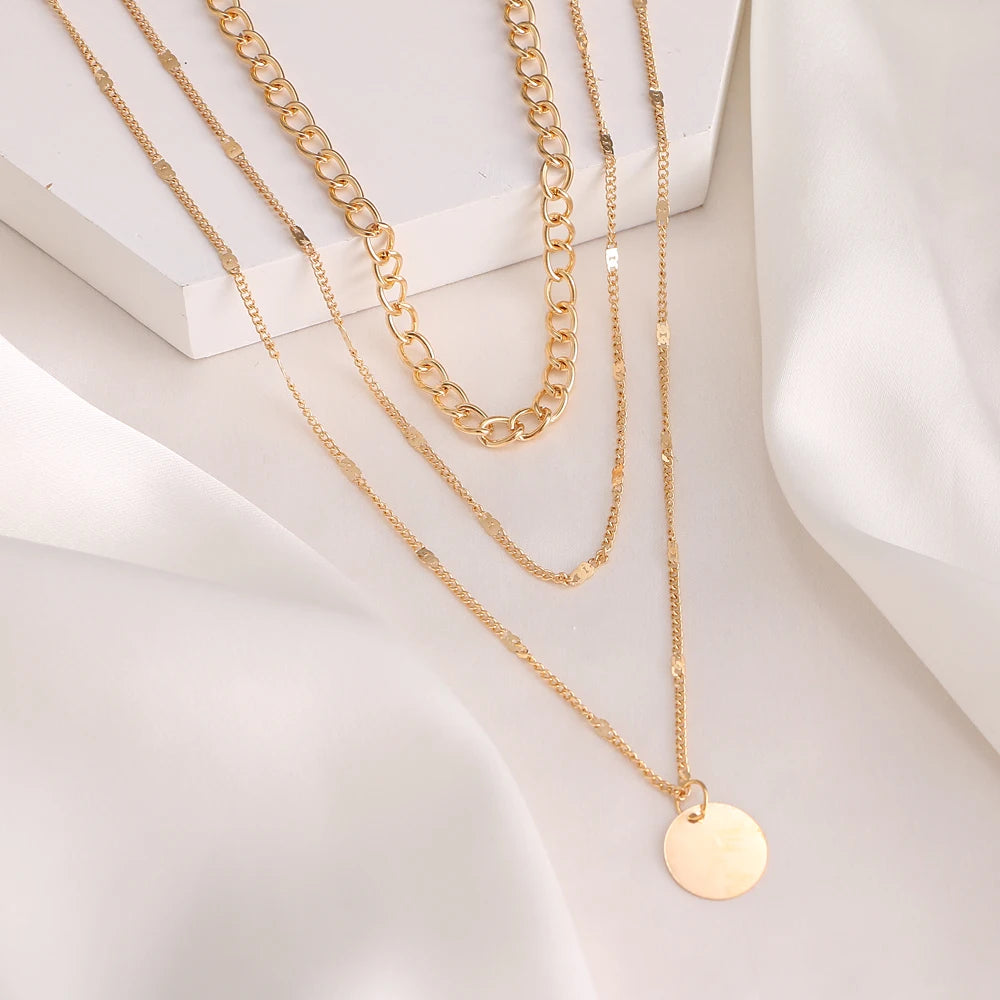 Women's Golden Bohemian Multilayer Necklace
