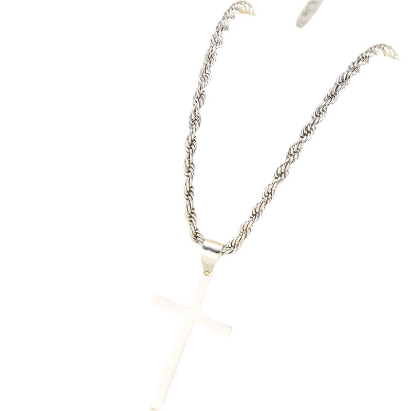 Men's Christian Cross Christ Necklace Chain